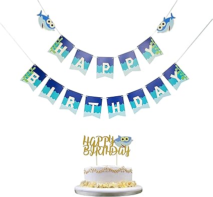 pix Diy Baby Shark Theme Party https www amazon com zotemo birthday banner glitter decorations dp b089kqtp6f