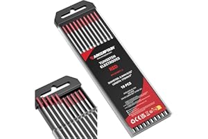 ARCCAPTAIN TIG Welding Tungsten Electrode 10-Pack 3/32"x 7"(Red, WT20/EWth-2)
