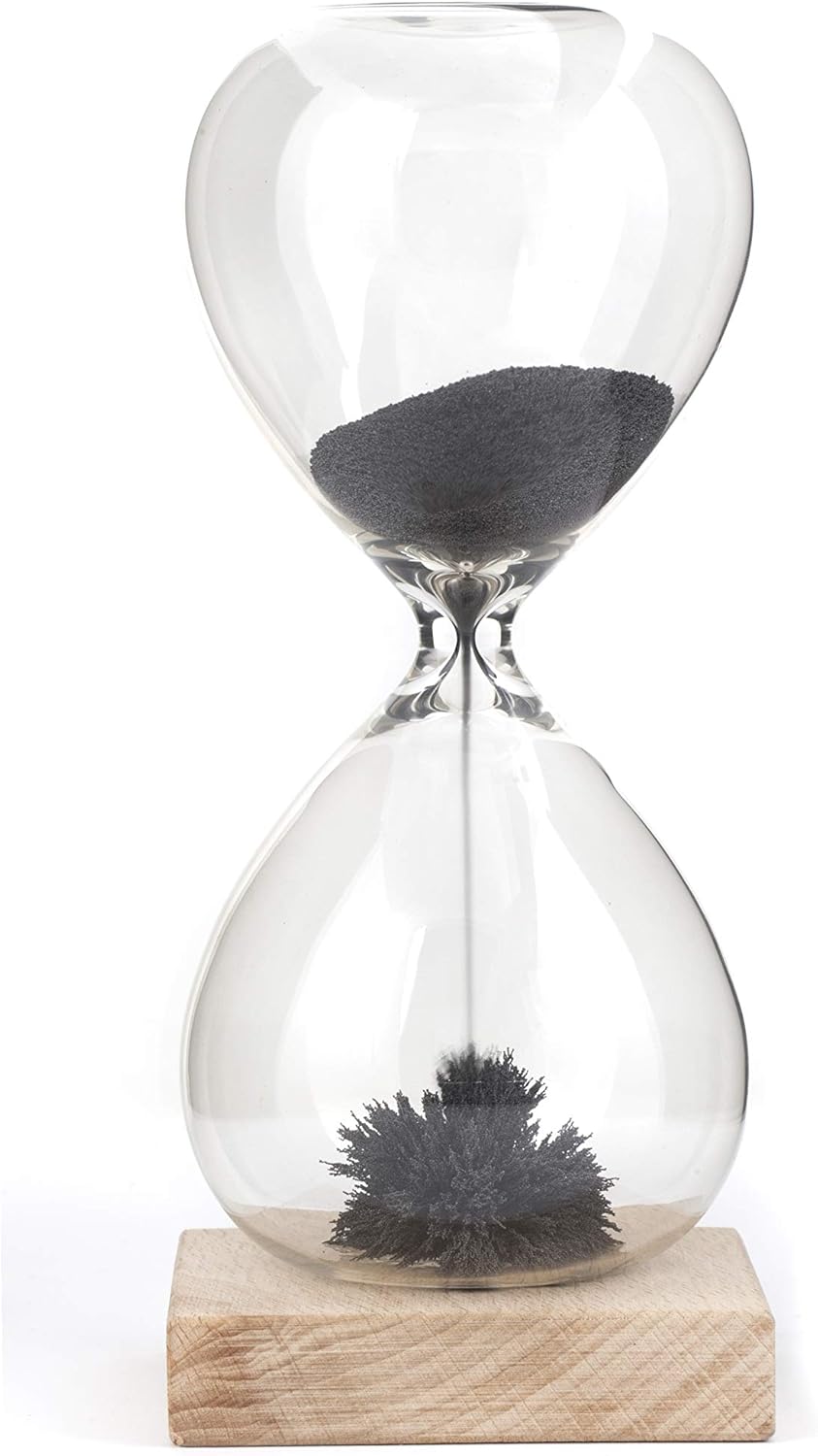 Kikkerland Magnetic 1 Minute Hourglass, Brown, 16.5 x 7.1 x 7.1 cm - Image 3