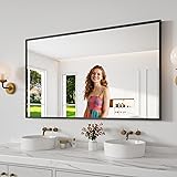 Koonmi Bathroom Mirror 30x50 Black Bathroom