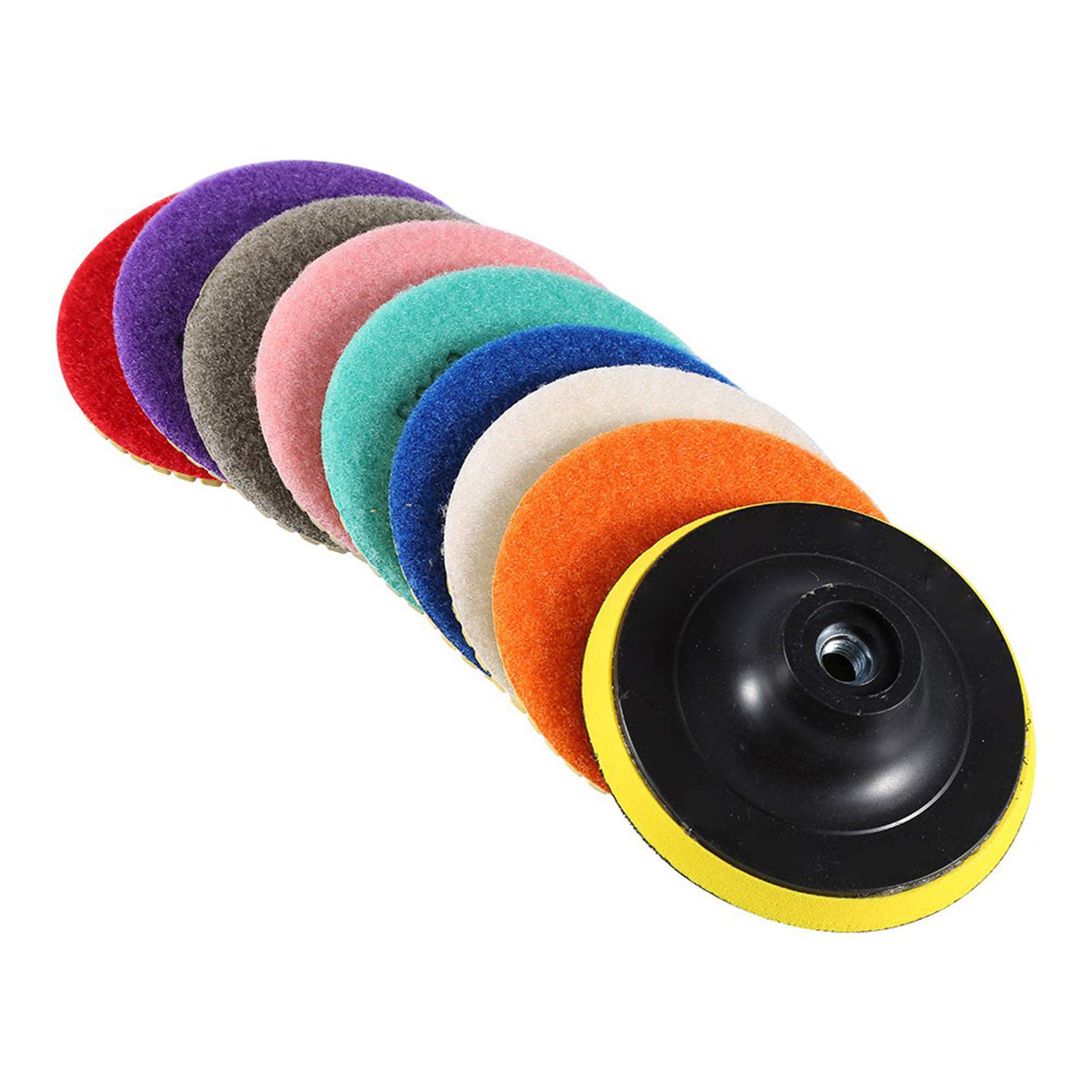 Wet Diamond Polishing Pads Grinding Discs,Special Binding Agent,Strong Grinding Force and Smoothness,Suit for Concrete Marble,100mm