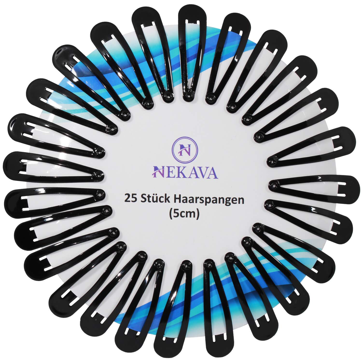 Nekava 50 black hair clips for women, girls and men. Hairclips are and robust and give the hairstyle perfect hold.(1.97in)