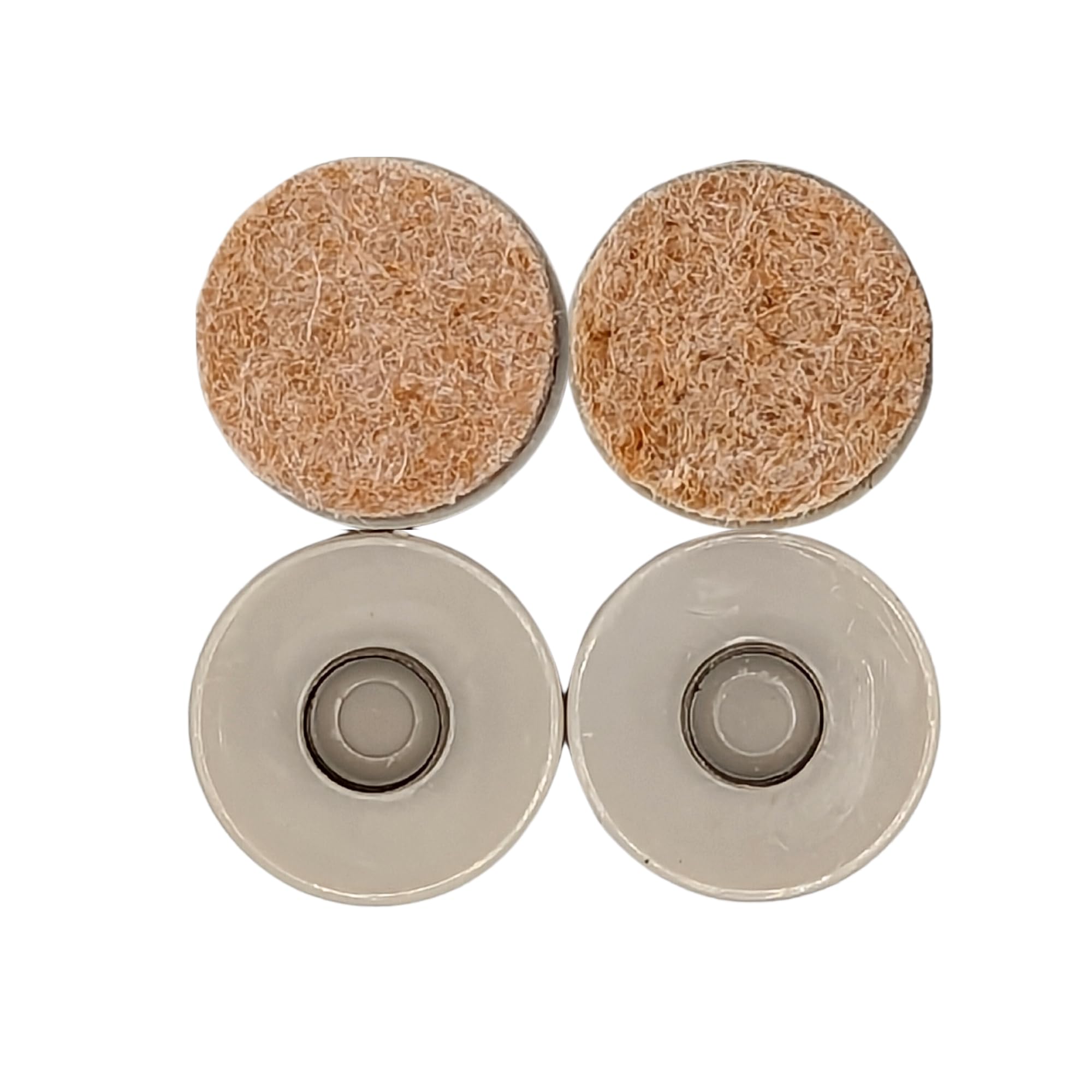 Felt Gard Nail-on Heavy-Duty Round Furniture Felt Pads, Floor Protectors, 1-inch (25mm), Beige, Pack of 8