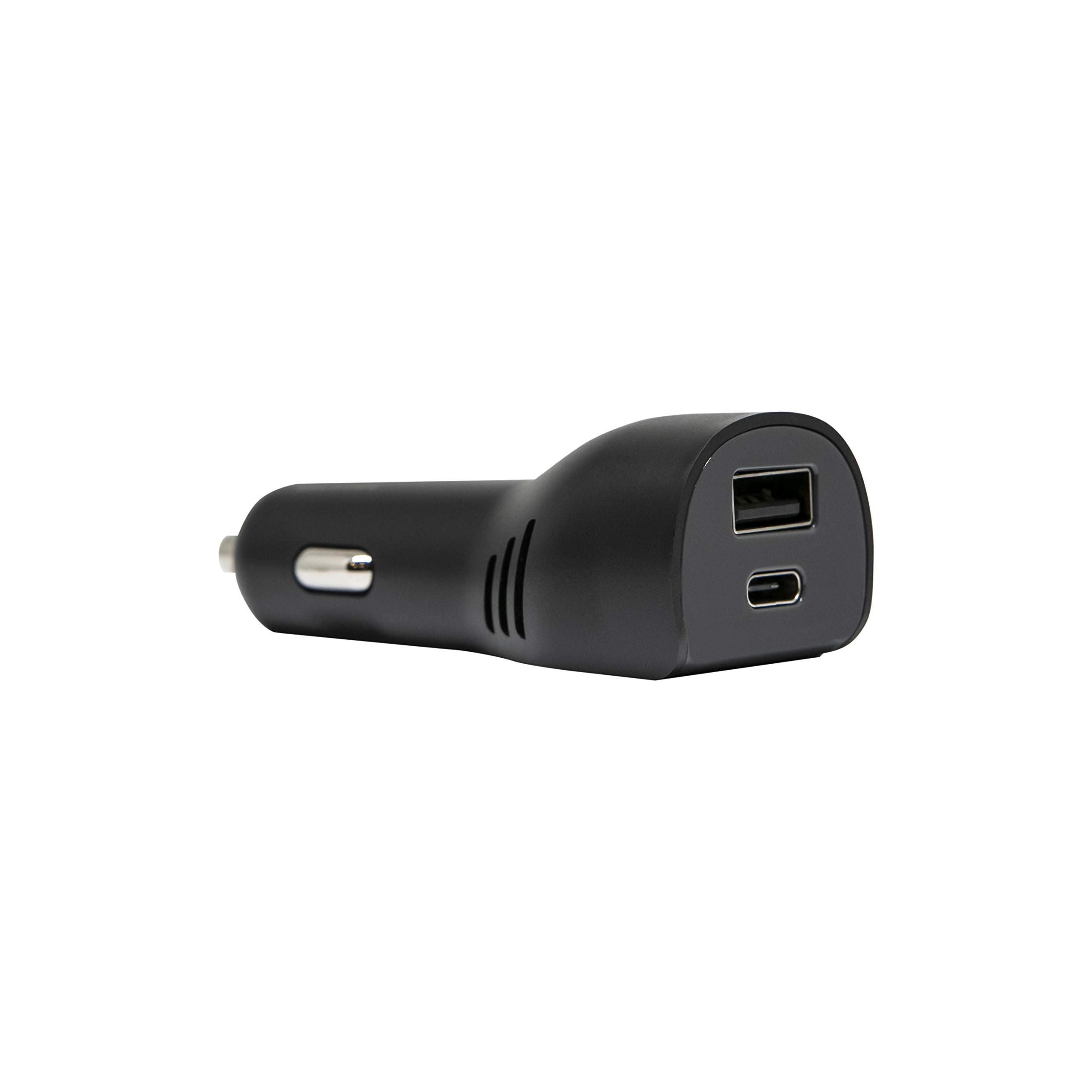 OtterBox Dual Port Car Charger USB-C (5V/3A/15W) + USB-A (5V/2.4A/12W), Black, 78-51749