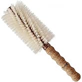 TRENFI Boar Bristle Round Brush for Blow Drying - 2.75 Inch Boar and Nylon Barrel Brush for Volume, Shine and Smooth Frizz - Lightweight Cork Handle - Fine to Medium Hair - Round Hair Brush for Women