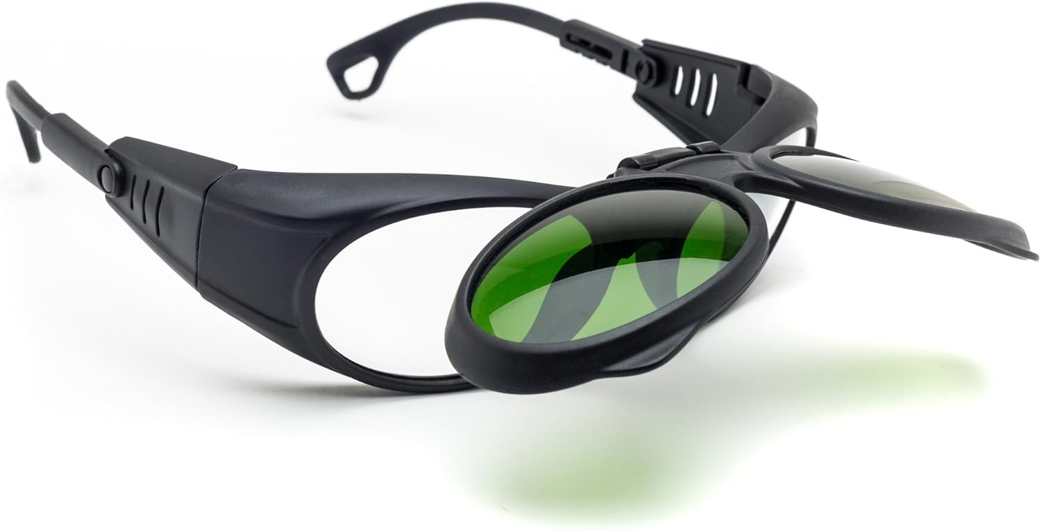 IR Protection safety glasses Black Frame with Flipup glasses Shade
