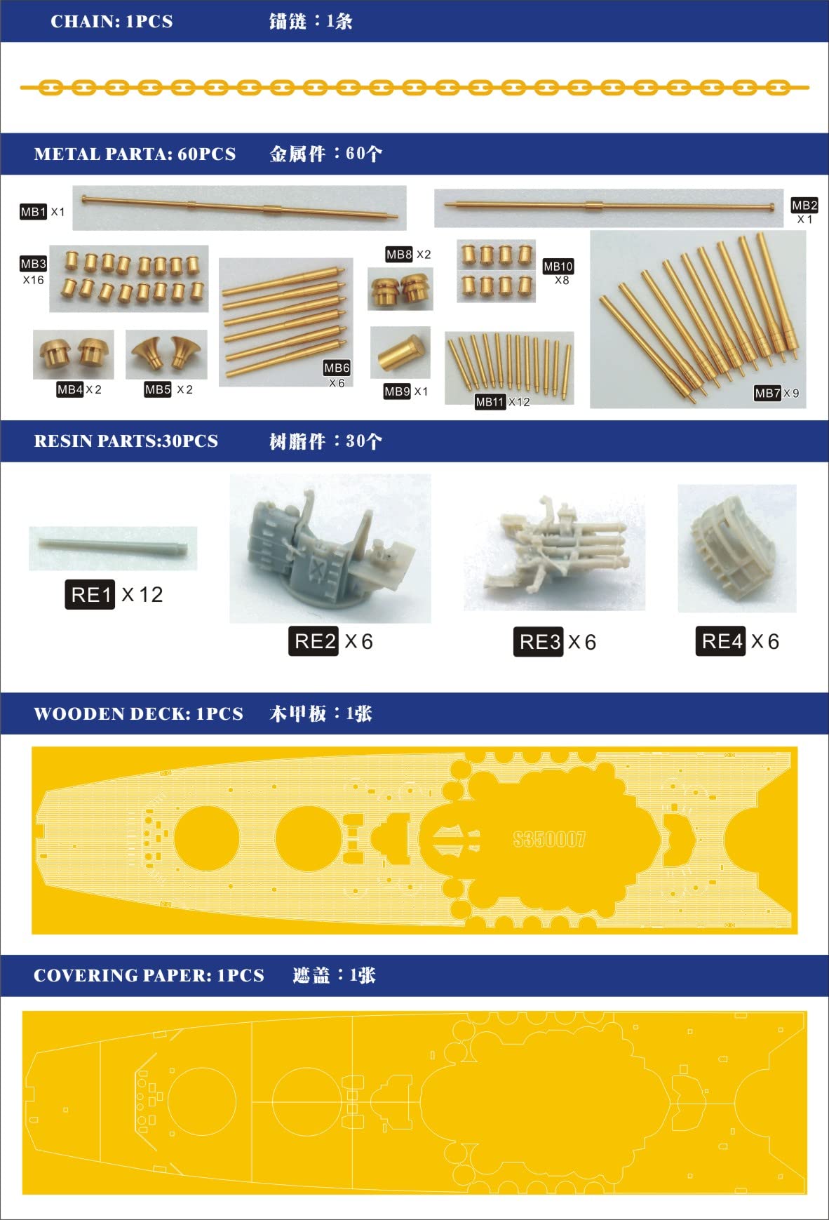 Pont En Bois Pour Maquette Tamiya Yamato 1/350 - Kit CY, Neuf, échelle 350e