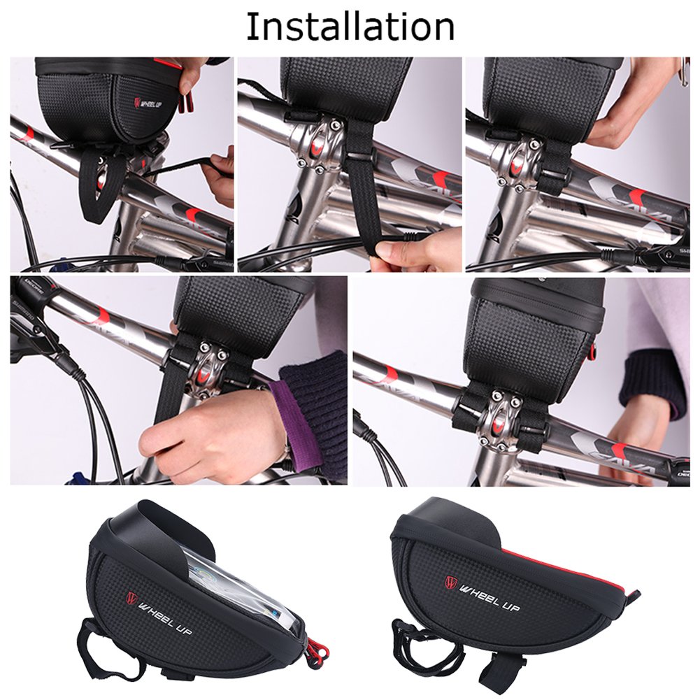 Ciclismo Bolsa de almacenamiento en la parte delantera de la bicicleta