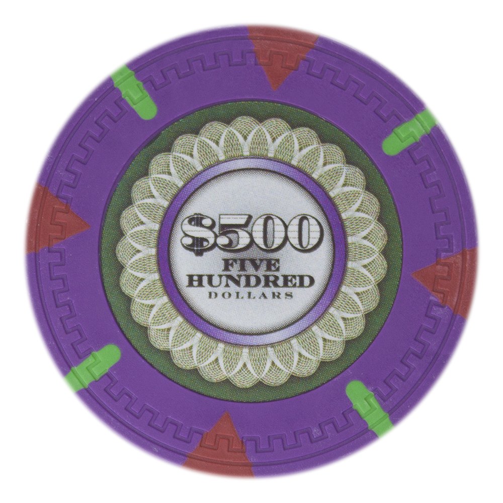 Claysmith Gaming The Mint Poker Chip Heavyweight 13.5-gram Clay Composite – Pack of 50 ($500 Purple)