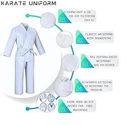 MACS Karate gi Martial Arts Elastic Drawstring