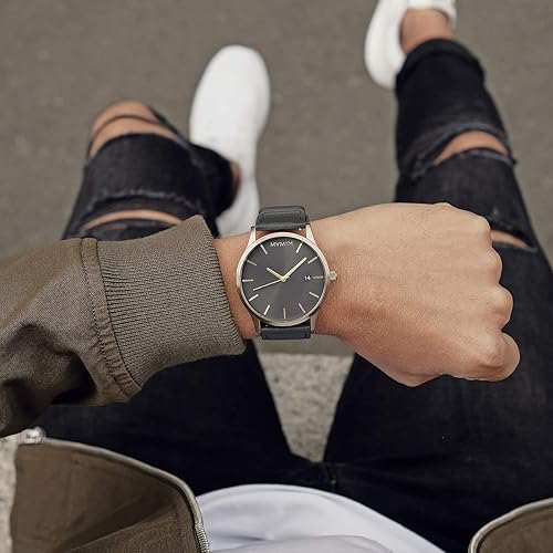 MVMT Classic Men's 45 MM Analog Bronze Age Watch with Leather