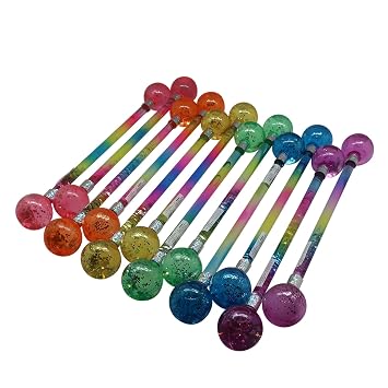  12 Rainbow Glitter Baton Twirling Sensory