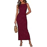 PRETTYGARDEN Womens Maxi Dress 2025 Summer Spaghetti Wedding Guest Long Resort Wear Casual Bodycon Sun Dresses