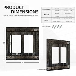 Rustic Country Barn Door Double Rocker Light Switch
