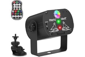 GdjRttk Stage DJ Disco LED Lights, USB Party Strobe Laser Light, Projector Voice Activated with Remote Control for Christmas Halloween Outdoor＆Indoor KTV Stage Show Club Birthday