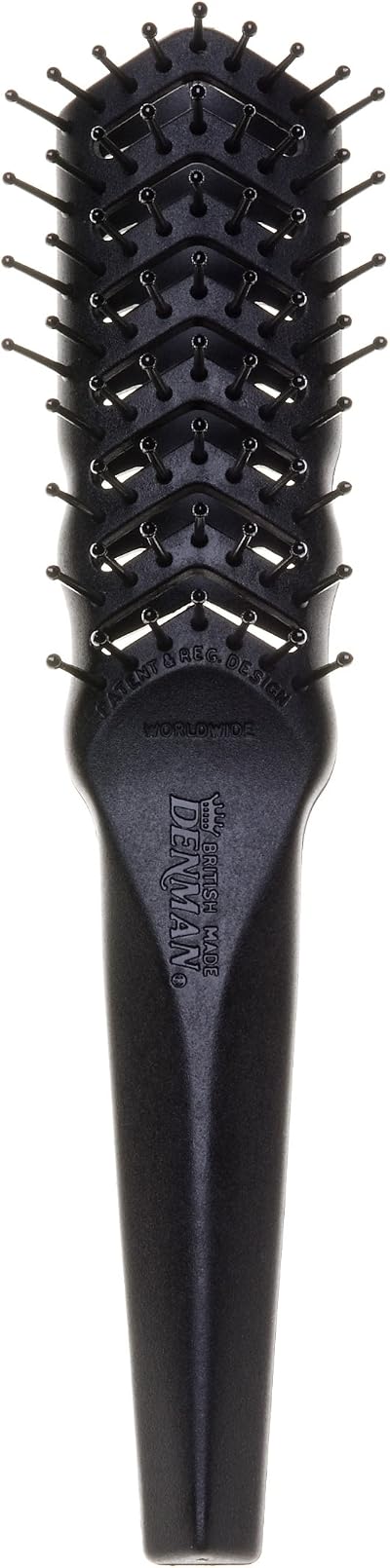 Denman D100 Flexible Vent Brush for Blow Drying - Styling Hair Brush Black
