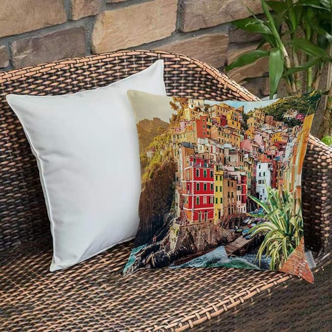 Funda de Cojín,Funda de Almohada Cuadrada para Asiento,Italia