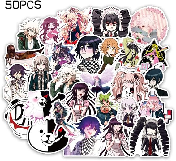 50pcs danganronpa stickers anime game sticker vinyl waterproof cartoon