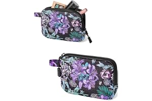 SafeDelux Smell Proof Bag, 6.7"x4.7" Smell Proof Container with Activated Carbon Fiber Liner, Odorless Airtight Travel Organizer & Stylish Gifts for Women