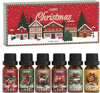 Salubrito Christmas Essential Oils Set 6x10ml Winter Holiday Fragrance Oils