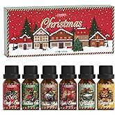 SALUBRITO Christmas Fragrance Oils Set, Winter Essential Oils for Diffuser, Candle Making, Scented Oils Gift - Candy Cane, Christmas Tree, Christmas Pudding, Apple Cinnamon, Gingerbread, Mistletoe