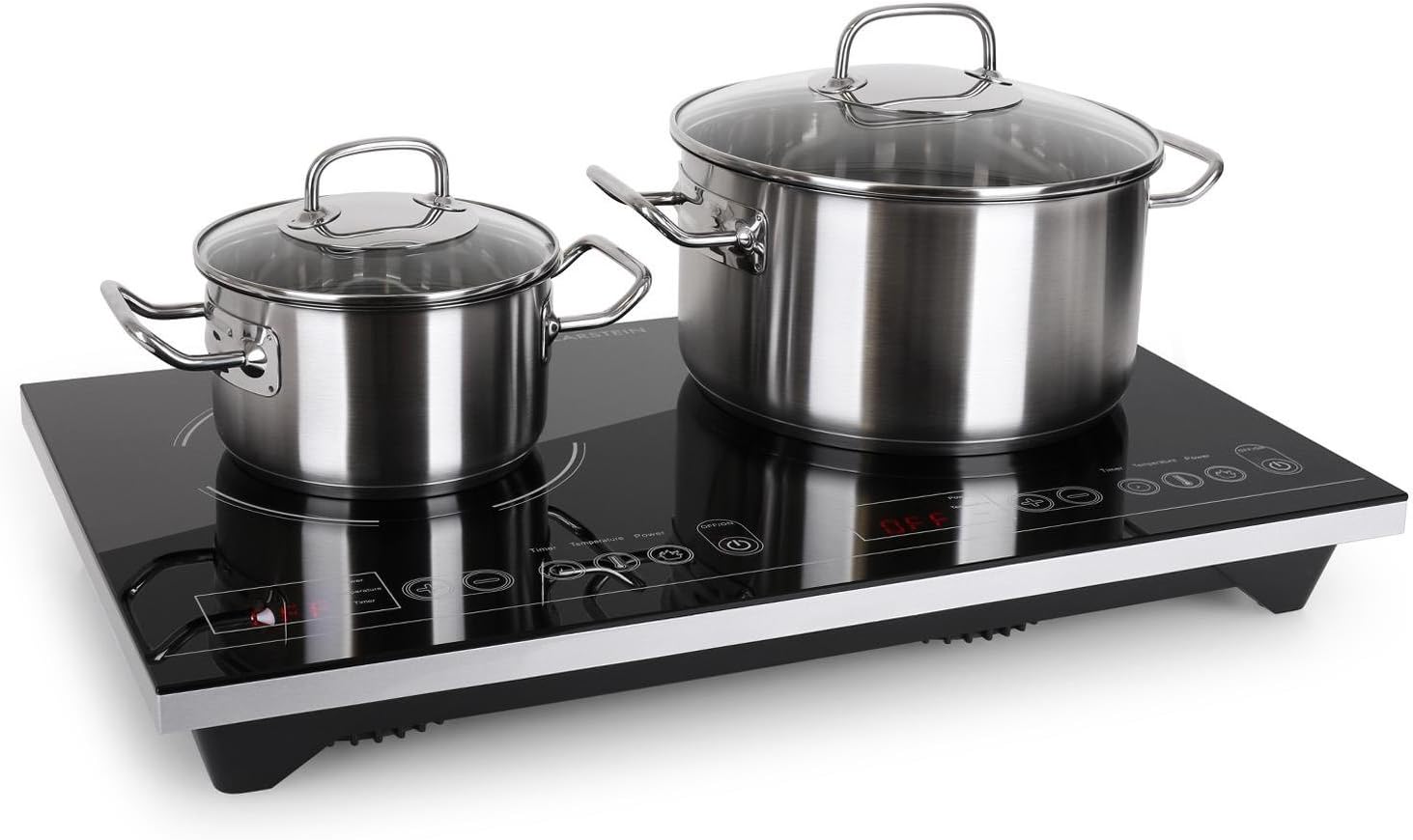 Klarstein VariCook XL Double Induction Plate (3100 W of Total Power, Timer, Touch Buttons, LED Display, Modern Design) - Image 3