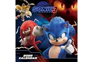 Sonic the Hedgehog 3 Movie Tie-in 2025 Wall Calendar