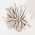 BeYOUtiholics 50 Pcs, White Slate Pencils, Cut From Natural Stone, For Writing, Soil removed Edible, Limestone Chalk Sticks for pica, 3 layer packaging