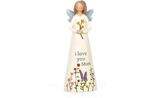 Blossom Bucket 211-12879 I Love You Mom Angel Figurine, 5-inch Height