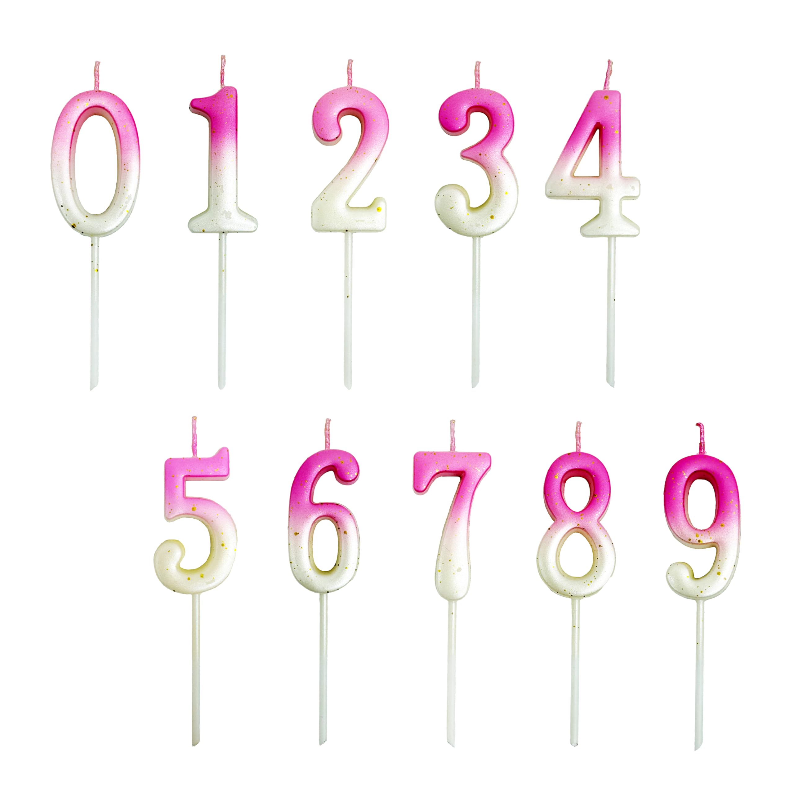 Photo 1 of 10-Pieces Number Birthday Candles ?Number Candles?Birthday Candles for Cake?Cake Decorations?Cake Candles?velas de cumpleaños con chispas