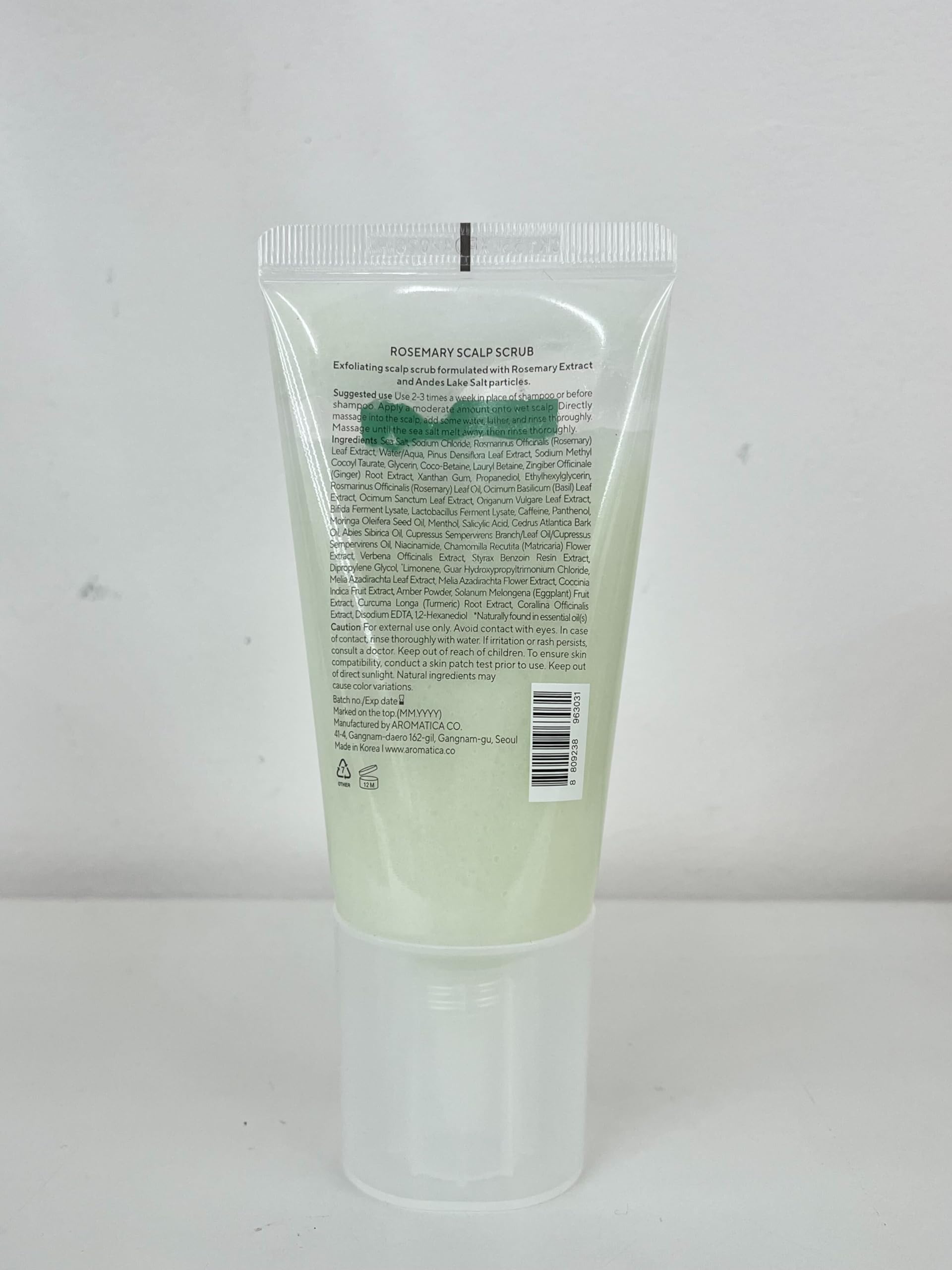 AROMATICA Rosemary Scalp Scrub 5.82oz / 165g, Scalp Treatment, Scalp Exfoliator with Salt Scrub for Oily Scalp, Dandruff, Build Up Remover