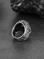 FaithHeart Cool Stainless Steel Skull Rings for Men