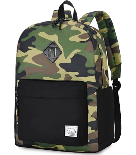GzLeyigou Army Camouflage Small Backpack 12 Inch Mini Backpack Multi Compartment Carry On Bag Cute Book Bags Fashion Camouflage Green Waterproof Casual Daypack With Chest Strap