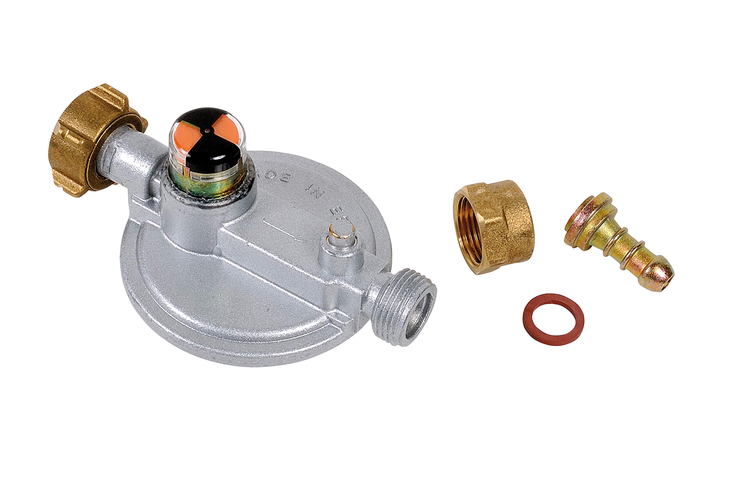 Dipra 11565 Détendeur GAZ à sécurité with indicateur Safety Gas Pressure Regulator, Silver, Standards