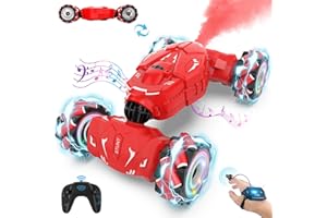 Nitigo Gesture RC Car Hand Controlled Rc Car Toys for Boys Girls 6-12, 2.4GHz 360° Rotation 4WD Gesture Sensing Rc Stunt Car with Light & Music & Spray, Birthday Gifts for Kids