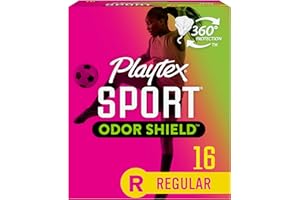 Playtex Sport Fresh Balance Scented Tampons with Odor Shield Technology, Regular Absorbency, Pack of 16 Tampons