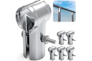 IRENPORU 6 Pcs End Rail Clamps 1-3/8", T Pipe Clamp for 1-3/8" OD Pipe Chain Link Fence End Rail T Clamp Panel T Clamps Chain Link Fence Parts
