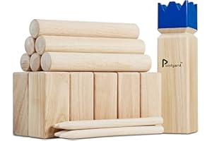 Pointyard Kubb Yard Game Set, Kubb Game Set with Carrying Bag - Wooden Toss Game Set for Outdoor Lawn Teenagers Adults Family
