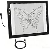 HSK 9&rdquo;x13&rdquo;LED Artist tracing Light Box Copy Table, Adjustable High Brightness Light Pad for Tatto Drawing, Sketching, Animation, Diamond Painting Accessories