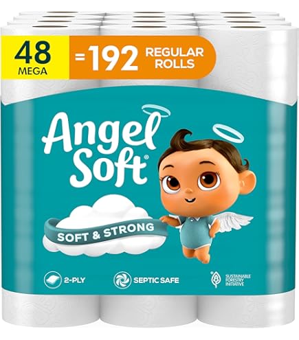 Andrex Gentle Clean Toilet Rolls - 72 Roll Bulk Pack, 1-Ply, Soft & White