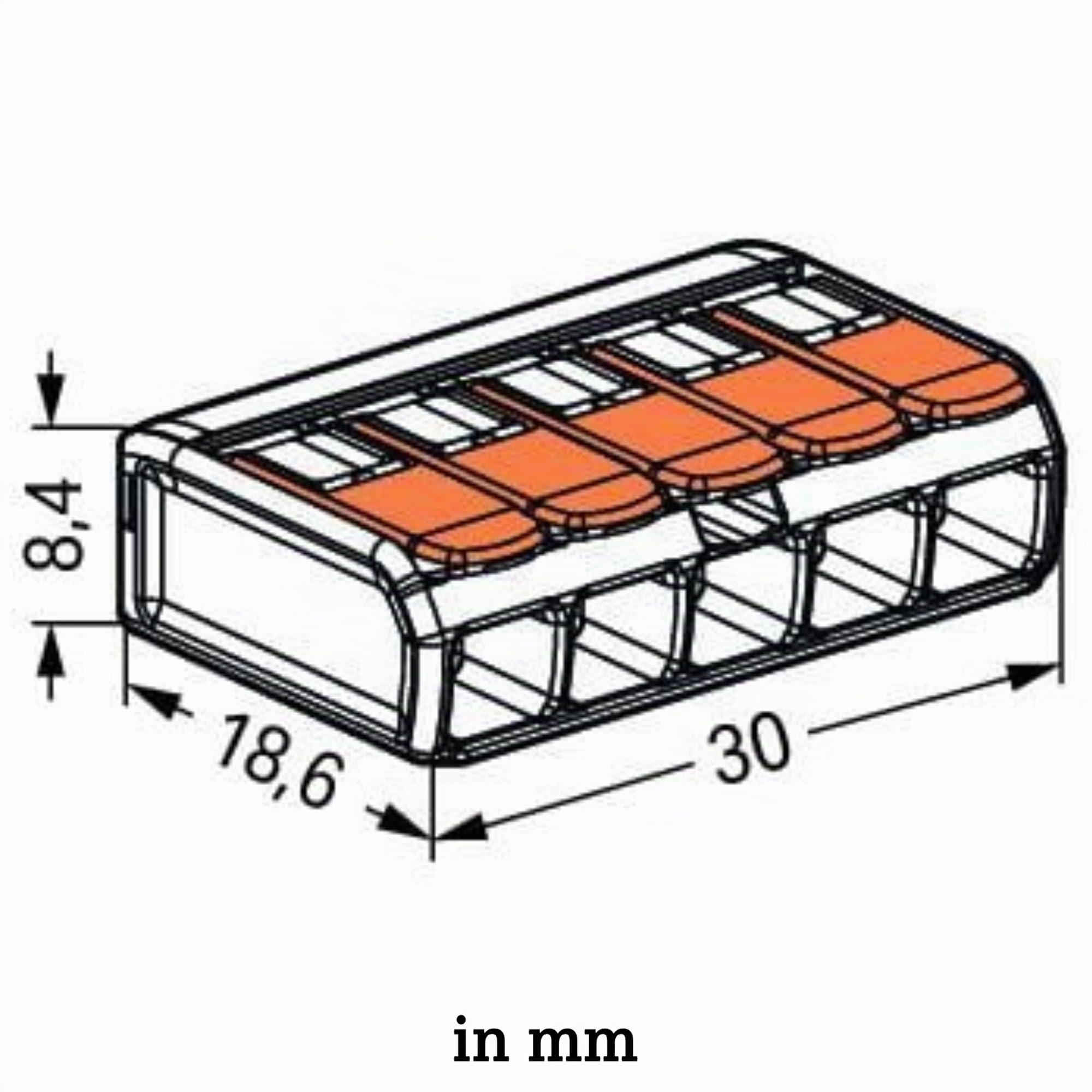WAGO Verbindungsklemmen 221-415 | 5 Leiter, bis 4 mm², 25 Stück, COMPACT Kabelverbinder mit Hebeln für alle Leiterarten weltweit, bestätigte Anwendungssicherheit 3