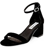 Steve Madden womens Irenee Dress Sandal, Black Suede, 5.5 US