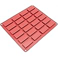 Freshware CB-115RD 24-Cavity Silicone Mini Financier, Candy, Cookie and Soap Mold