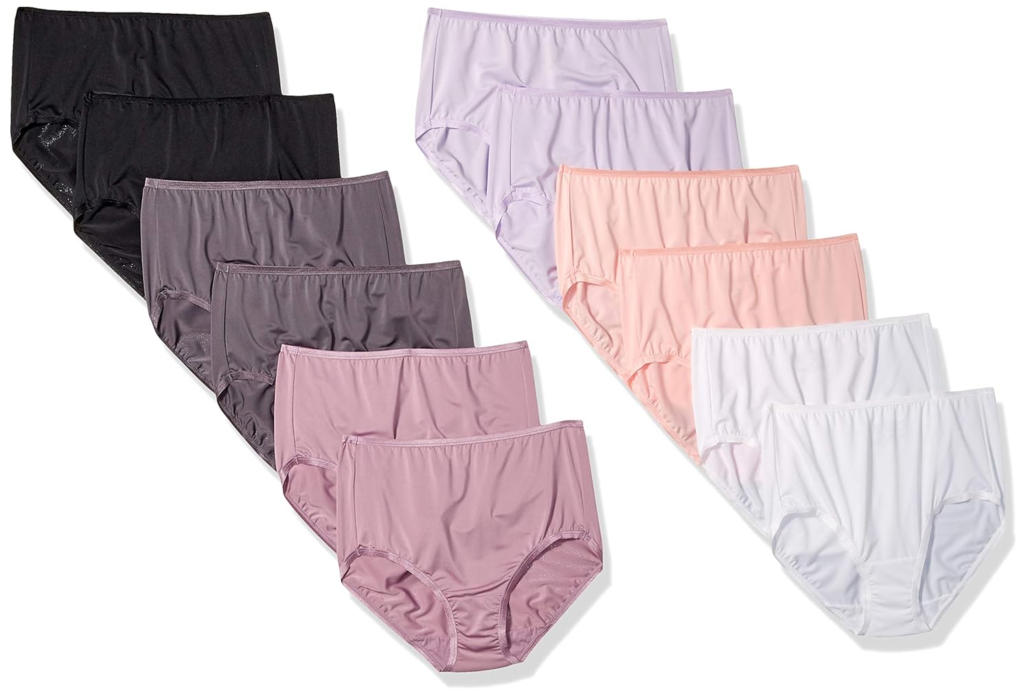 Fruit of the Loom Women's Microfiber Brief Underwear, Assorted, 9