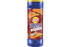 LAY'S STAX Lay’s Stax Potato Crisps Chips, Mesquite BBQ, Gluten Free, 5.5 Oz Canister Pack