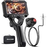 Ralcam M5 Series 4-Way Articulating Borescope, Replaceable Snake Tube | Stainless Steel Joystick, 0.24 inch Camera, 5" HD IPS Display, 5FT Auto &amp; Pipe, 32GB, IP67 Waterproof