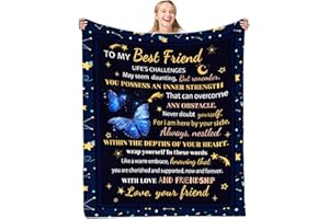 INXENG Butterfly Blanket for Best Friend 60x50in, Best Friend Birthday Gifts for Women Friendship, Gifts for Best Friends Woman, Christmas