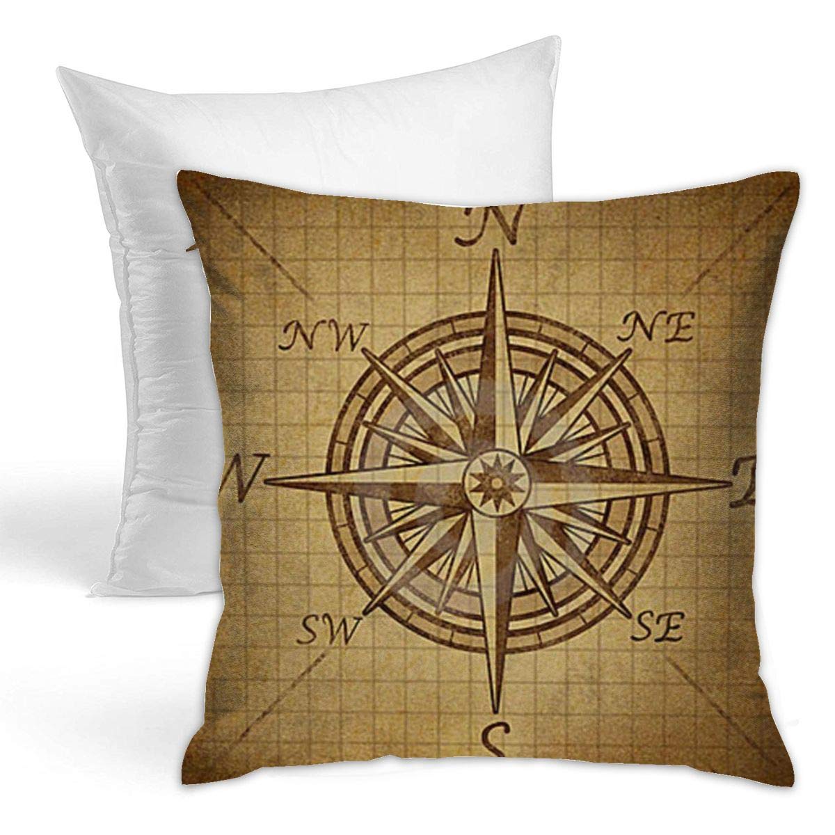 Amazon Com Ghujaoohijio Vintage Compass Navigation Square Pillows
