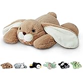 Niuniu Daddy 20" | 3.3 Pound Bunny Weighted Stuffed Animals for Kids Adults, Soft Rabbit Plush Animal Calming Toys for Sleeping, Cute Body Pillow for Presents Birthday Christmas Holiday Easter Gifts