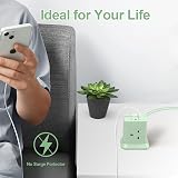 BEVA Cube Extension Lead with USB 4 Outlets 3 USB Ports 1.5m Green view 6